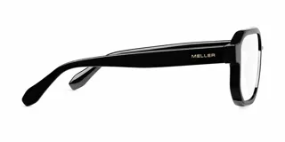 Lentes con protección contra luz azul y UV400, con montura de diseño aviador en color negro y cristales transparentes.
