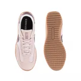 Championes urbanos Converse Run Star Trainer, color rosa pálido con detalles en borgoña y suela de goma marrón.