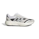 Championes Adidas Lightshift 2.0 de mujer, con diseño en tonos blancos, beige y detalles en negro. Cuentan con capellada de malla y superposiciones de gamuza, entresuela con tecnología Lightmotion y las clásicas tres tiras de la marca en los laterales.