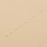 Pulsera de eslabones tipo forcé alargados, confeccionada en plata 925 con acabado brillante.