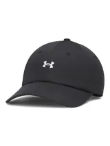 Gorra Under Armour W Blitzing Low Adj color negro con el logotipo de la marca bordado en color blanco en el panel frontal.