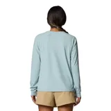 Remera de manga larga Columbia, diseñada para actividades al aire libre y pesca. Presenta cuello redondo, corte holgado y puños con aberturas para los pulgares. Confeccionada en tela técnica con tecnología de protección solar, absorción de humedad y secado rápido.