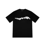 Camiseta negra de corte estándar con logo Trapstar halftone estampado en el pecho.