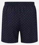Calzoncillo tipo boxer de tela confeccionada en viscosa, con cintura elástica y estampa de mini losangos coloridos.