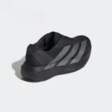Championes de running Adidas Adizero Evo SL, color negro con detalles en gris metalizado. Presentan una parte superior de malla transpirable, entresuela con tecnología Lightstrike Pro para máxima amortiguación y retorno de energía, y suela Continental para un agarre superior.