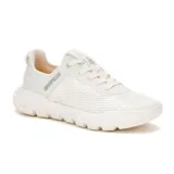 Championes Caterpillar Hex Lite Vent para mujer, color blanco, confeccionados en malla de nailon con forro reciclado, plantilla de espuma de PU y suela ligera de EVA.