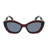 Lentes de sol INVU modelo IB22447C, con marco geométrico color burdeos y lentes polarizadas grises.