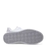 Championes urbanos Puma modelo Court Lally Skye, de plataforma, color blanco con detalles en gris claro. Presentan el logo de la marca en el lateral y en la lengüeta.