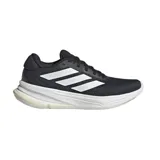 Championes de running Adidas Supernova Ease, color negro con detalles en blanco, ideales para entrenamiento y carreras de 10K.