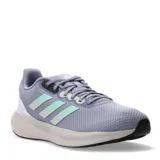 Championes de running Adidas modelo Run Falcon 3, con capellada de malla transpirable en color violeta y detalles en verde agua. Incorporan entresuela con tecnología Cloudfoam para mayor amortiguación y suela de goma resistente.