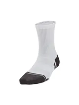 Medias deportivas de caña media Under Armour, confeccionadas en tejido técnico de secado rápido con paneles de malla para mayor transpirabilidad, soporte de arco integrado y amortiguación en todo el pie.