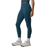 Calza deportiva larga Columbia modelo Loneridge Legging, color azul, con cintura alta de compresión y tecnología hidroabsorbente Omni-Wick.