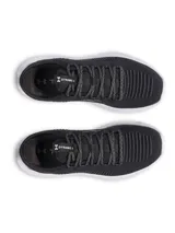 Championes de entrenamiento Under Armour Dynamic 2, color negro con entresuela blanca. Presentan parte superior de tejido IntelliKnit para mayor soporte, lengüeta acolchada y tecnología Flow en la suela para una pisada ligera y reactiva.