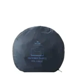 Bolso de viaje Rip Curl Packable Duffle de 60 litros, color azul marino, con doble asa de mano y correa de hombro ajustable.