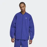 Campera Adidas Adilenium Season 3 color violeta con cierre frontal, cuello mao y logo blanco bordado en el pecho.