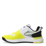 Championes de tenis Topper modelo Cover IV, con diseño deportivo en color blanco, amarillo flúor y detalles en negro. Presentan capellada de malla transpirable con refuerzos laterales texturizados y suela de goma resistente.