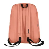 Mochila negra de estilo clásico con compartimento principal amplio, bolsillo frontal con cierre y bolsillos laterales. Incluye división interna para notebook.