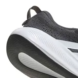 Championes de running Adidas Response Pace W para mujer, color gris oscuro con las icónicas tres tiras de la marca en un tono plateado brillante sobre los laterales y suela amortiguada en color blanco.