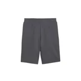 Short Puma Ess 2 de felpa color gris oscuro, con cintura elástica y logo de la marca bordado en la pierna izquierda.