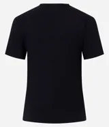 Blusa de pijama marca Lov, confeccionada en tejido rib acanalado. Presenta un diseño regular con cuello redondo, cierre frontal parcial con botones y mangas cortas.