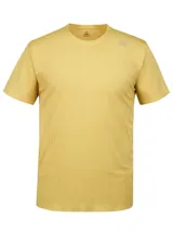 Remera deportiva Under Armour de manga corta, color amarillo lima, con perforaciones estratégicas para ventilación y logotipos reflectantes.