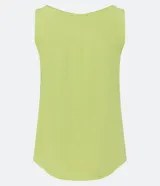 Musculosa azul de viscosa con escote redondo y tirantes anchos.