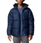 Campera puffer Columbia con capucha, cierre frontal completo, bolsillos laterales con cremallera y puños elásticos. Cuenta con tecnología de aislamiento Thermarator y tejido resistente al agua.