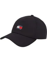 Gorra de béisbol negra de Tommy Jeans con logo bordado en el frente.