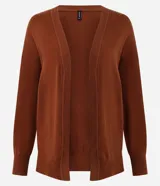 Cardigan abierto de punto fino color beige, con mangas largas y hombros caídos de la marca Blue Steel.