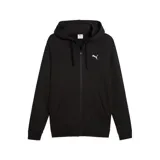 Campera deportiva con cierre frontal completo, capucha con cordones ajustables y bolsillos tipo canguro. Presenta el logo de la marca bordado en el pecho.
