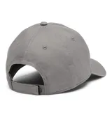 Gorra de béisbol Columbia en color gris, con diseño clásico de seis paneles y visera curva. Presenta un parche circular bordado en el frente con el logo y nombre de la marca. Cuenta con cierre posterior de velcro para un ajuste personalizado.