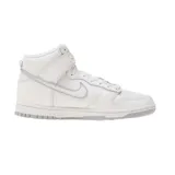 Championes Nike Dunk High Air Retro, de caña alta, color blanco con detalles en gris.