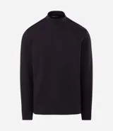 Remera térmica de manga larga Marfinno para hombre, en color marrón, con cuello alto tipo mock neck y diseño liso.