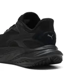 Championes Puma modelo Hypnotic LS 2 de color negro, con diseño deportivo, capellada de malla y sintético, y suela gruesa texturizada.