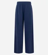 Pantalón deportivo de modal color azul marino, de corte ancho y relajado, con cintura elástica y bolsillos laterales.