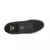 Championes de skate Emerica modelo Cadence, color verde con detalles en azul marino, blanco y rojo. Confeccionados en lona resistente, cuentan con suela de goma blanca con una línea roja decorativa y cierre de cordones.