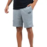 Short deportivo Puma Ess Sweat Bermudas 10´, color negro, con logo estampado en blanco en la pierna izquierda.