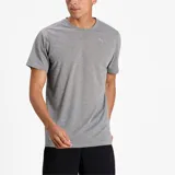 Remera deportiva Puma de hombre, color gris, de corte clásico y manga corta.