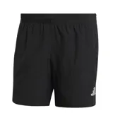 Short deportivo Adidas modelo Run It, color negro, con cintura elástica, bolsillos laterales y calzoncillo interior de malla. Incluye tecnología AEROREADY para gestión de la humedad y detalles reflectantes.