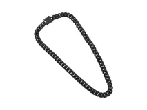 Cadena de acero galvanizado color negro con eslabones tipo cubano.