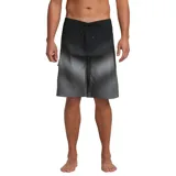 Short de baño Billabong Fluid Pro 21" de diseño largo, con estampa degradada en tonos negro y gris, y cordón ajustable en la cintura.