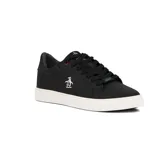 Championes urbanos Penguin modelo Fortuna, color negro con logo del pingüino bordado en blanco y suela blanca.