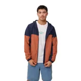 Campera con capucha Rusty Aidan, color azul y naranja.