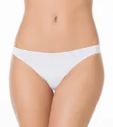 Bombacha de bikini vedetina color rosa de microfibra.