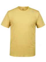 Remera deportiva Under Armour modelo UA Halo Vent SS, de color amarillo lima, manga corta y cuello redondo. Cuenta con perforaciones estratégicas para ventilación y logotipos reflectantes.
