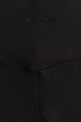 Bikers deportivas negras de tiro alto, confeccionadas en tejido funcional con tecnología SoftMove™ y DryMove™, con cintura ancha y diseño ajustado.