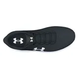Championes de running Under Armour Phade RN 3, color negro con suela blanca. Presentan una parte superior de malla transpirable con el logo de la marca en contraste y entresuela de amortiguación EVA.
