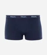 Calzoncillo tipo bóxer de la marca Mash, confeccionado en algodón con elástico en la cintura que presenta el logo de la marca estampado.