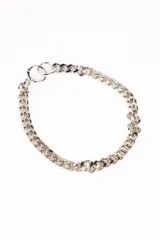 Cadena plateada de eslabones gruesos para colgar del bolsillo.