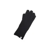 Guantes de tejido de punto en color negro, con diseño clásico y ajuste elástico en la muñeca.